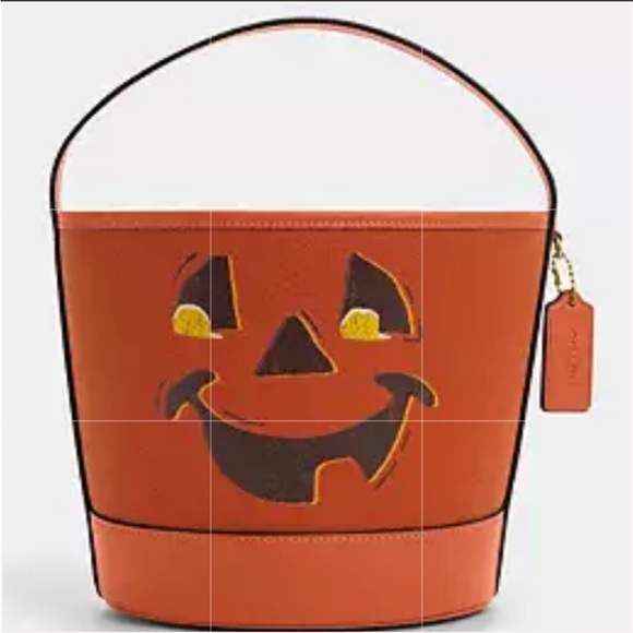 🎃 COACH Trick Or Treat Bucket With Halloween Pumpkin In Regenerative Cotton 🎃 - Picture 12 of 16